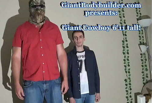 Giant boy, 6'_11&quot_ tall beefy Cowboy dominate, lift &amp_ fuck boyfriend
