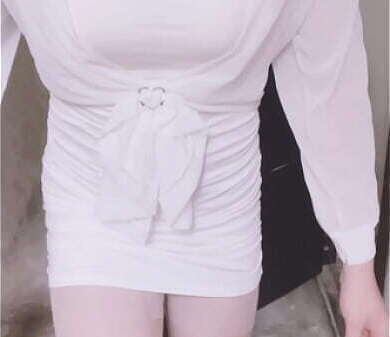 【露出】女装伪娘楼道自慰：包臀裙/肉丝/透明开衫