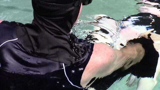 Underwater Bondage from Above