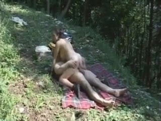 Grandpa outdoor fucking a slutty college girl