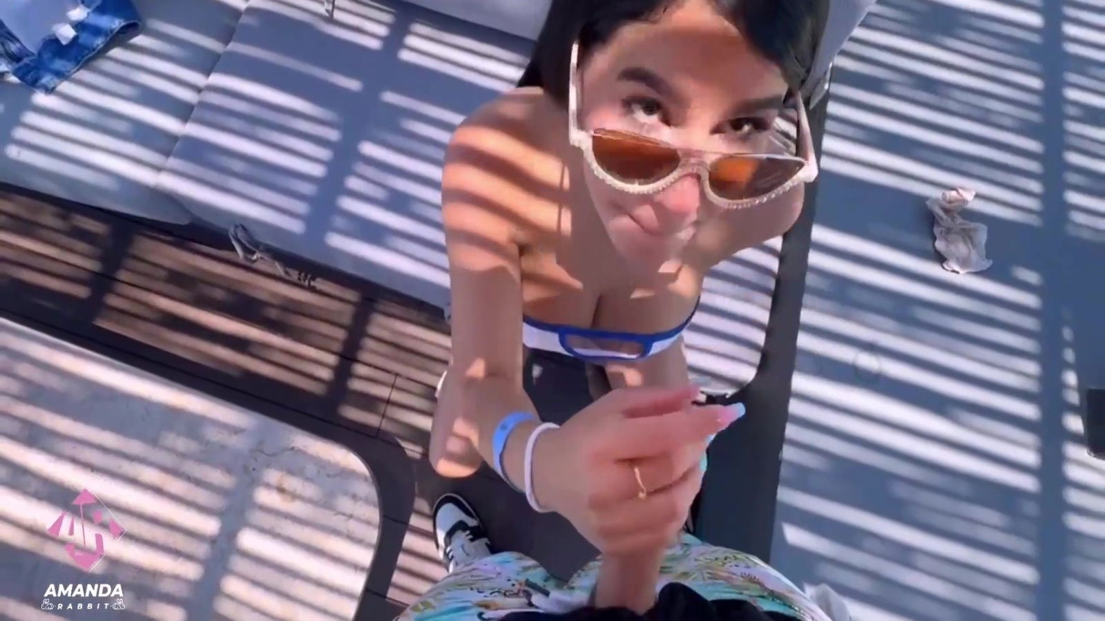 Amanda Rabbit Daniel Lopez With Stranger Terrace Outdoor Hotel Free