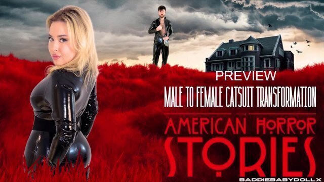 Male Female Catsuit Transformation Preview