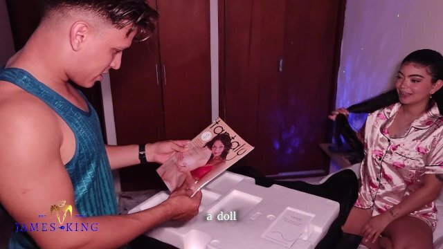 stepdaughter gives birthday tantaly doll fuck handsome stepdad DILF