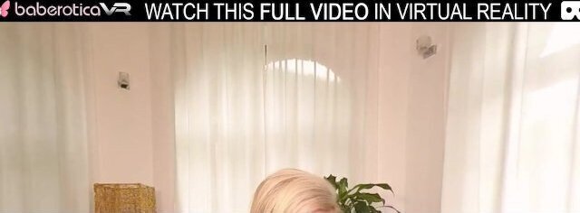 Solo blonde Victoria Pure rubs pussy with fingers