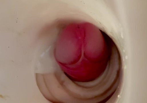 Cumming times deep fucktoy camera inside view close creampie