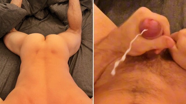 Wake-up. Sensual morning masturbation man. Massive load! Moans!