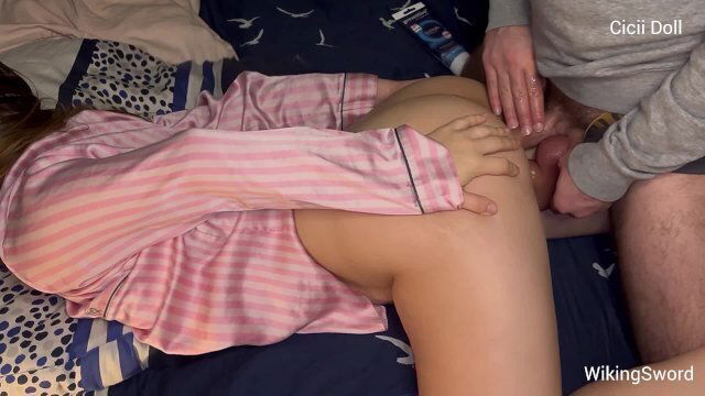 First DOUBLE PENETRATION Cicii Doll begged Fuck until comes Both Cocks!