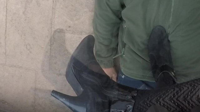 Coming home lunch slave greets