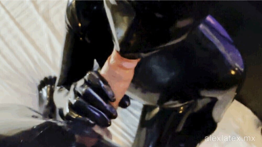 rubberdoll choking dick Alex Latex