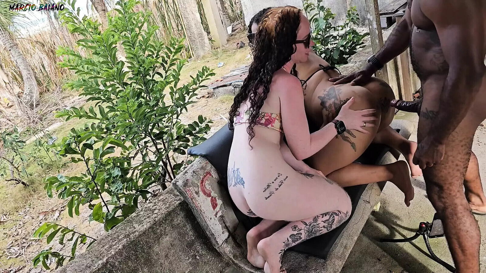 Fucking friend's unprotected sluts bench square