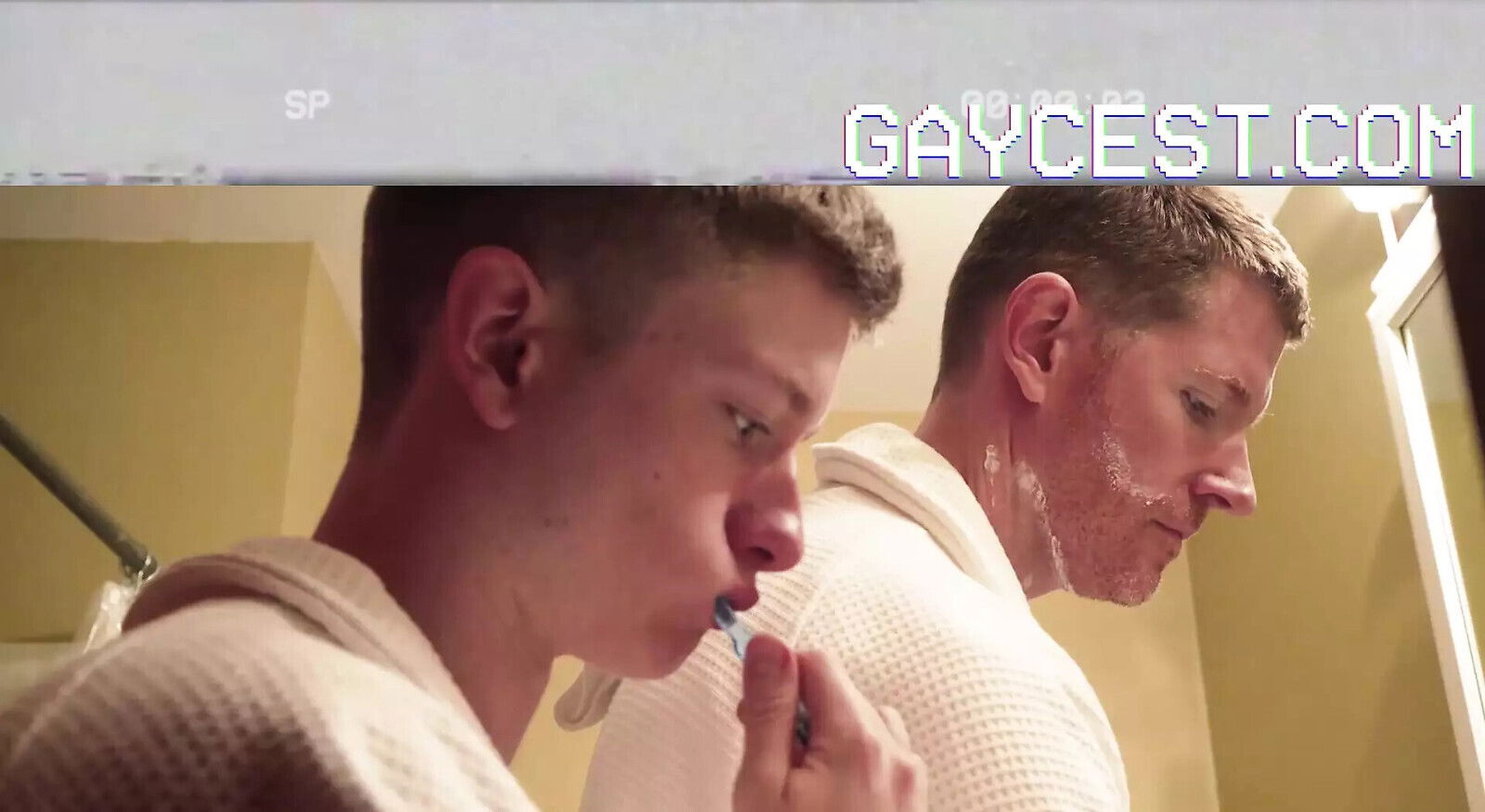 Felix Maze jacked teased stepdad Legrand Wolfs dildo