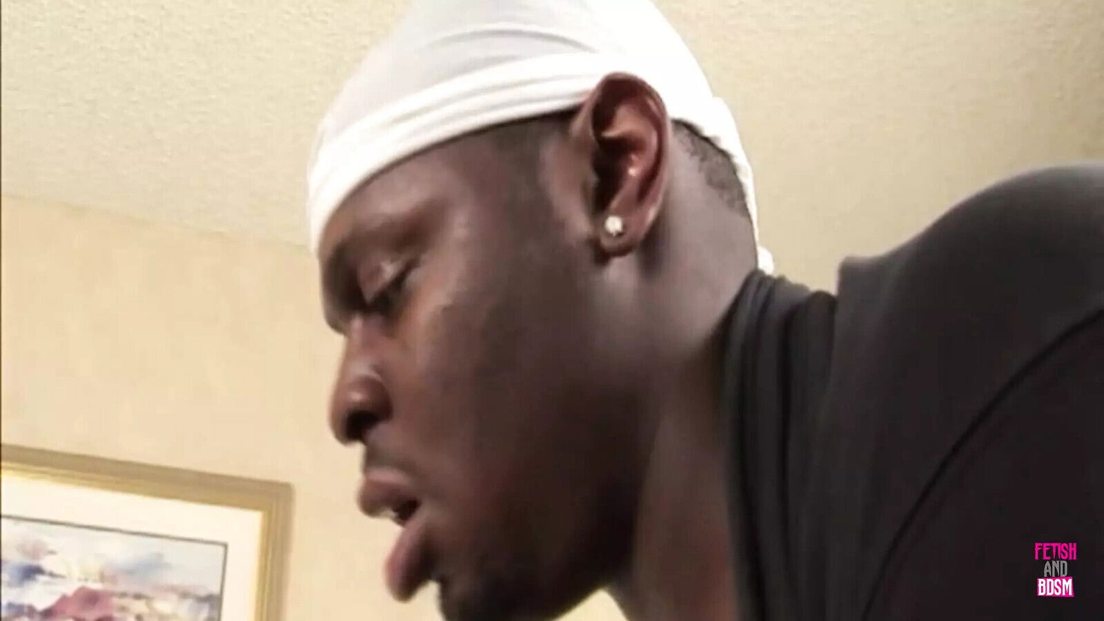 Chocolate with Moans with Pleasure While Pounding Hairy Pussy