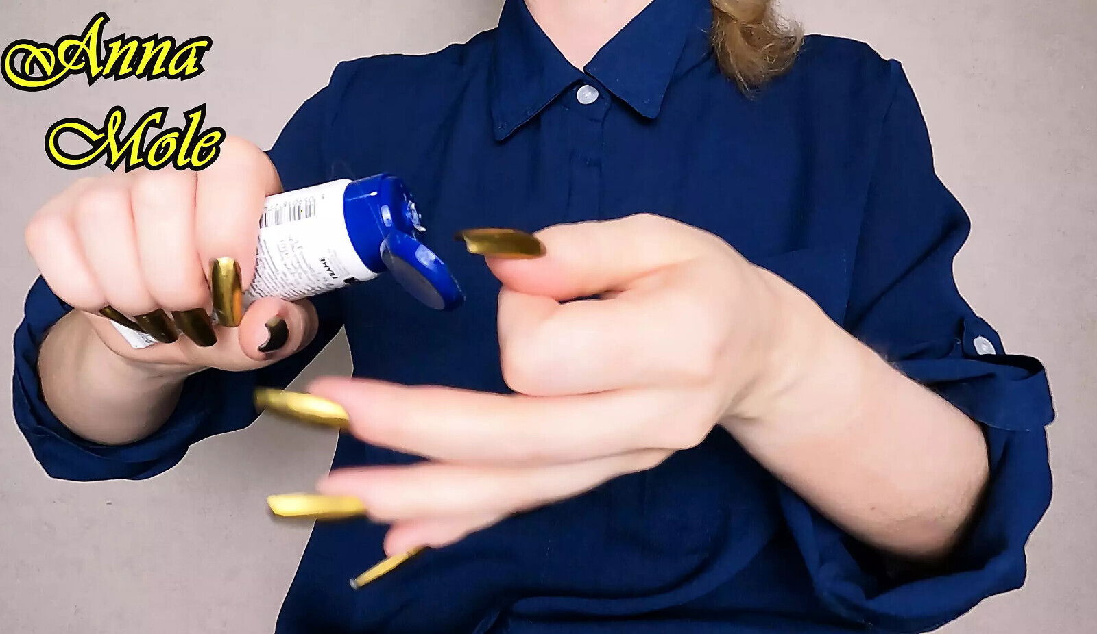 Hands Fetish Golden Manicure