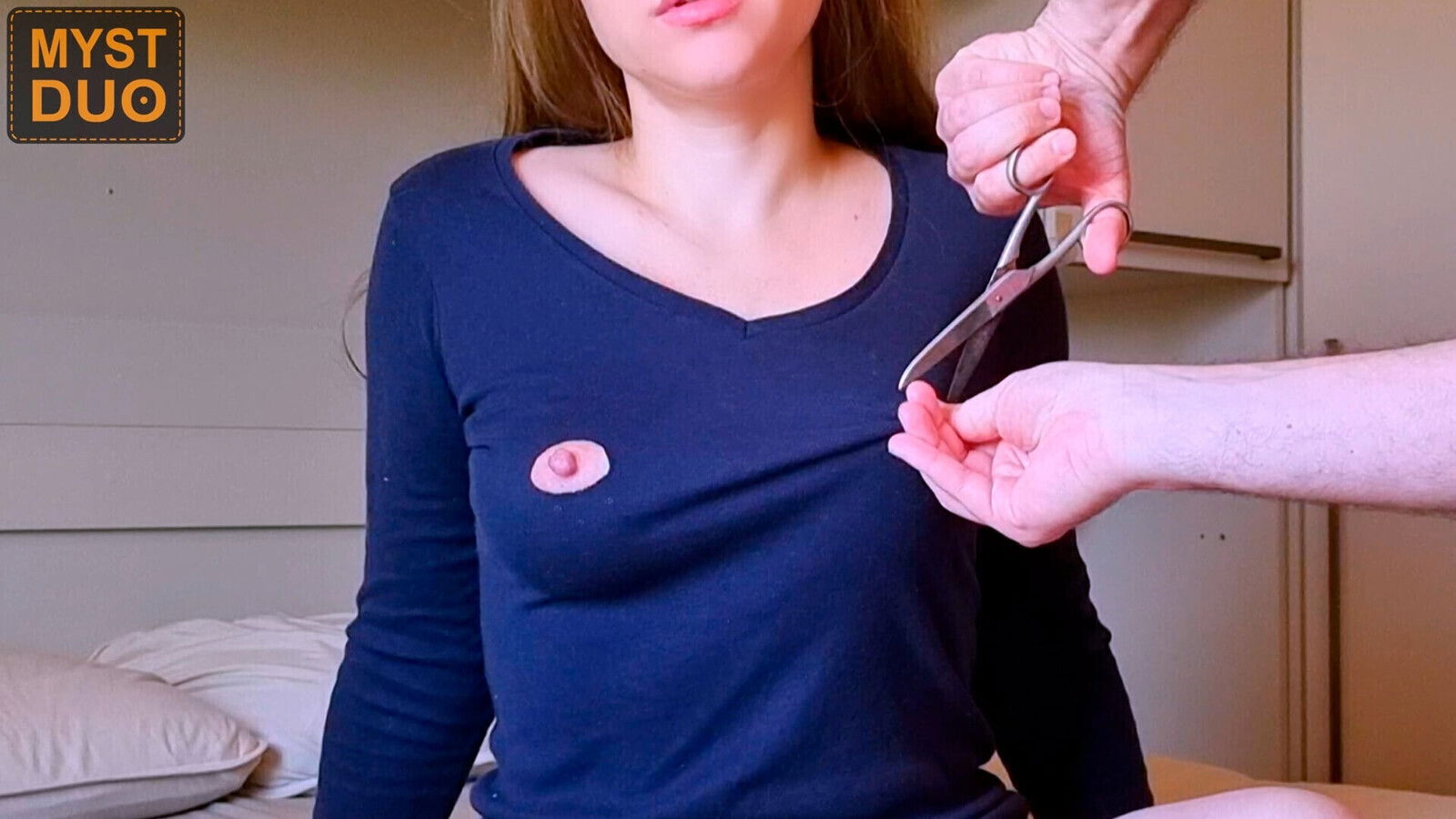 blouse pressing against nipples, came with solution