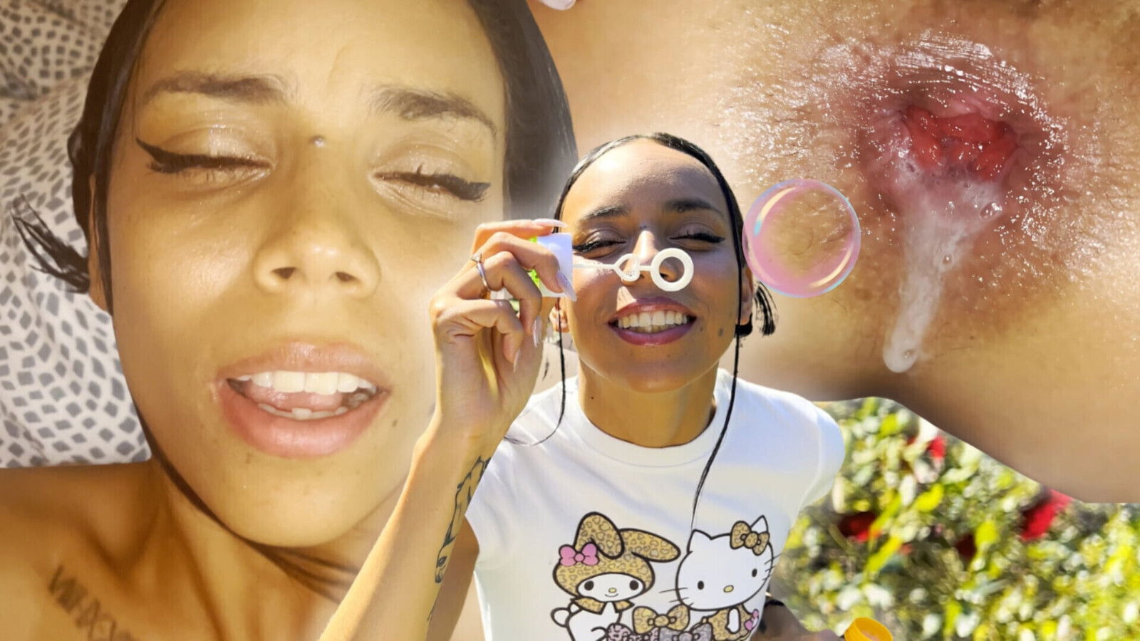 Hello Kitty Teen Gets Picked Park Creampie