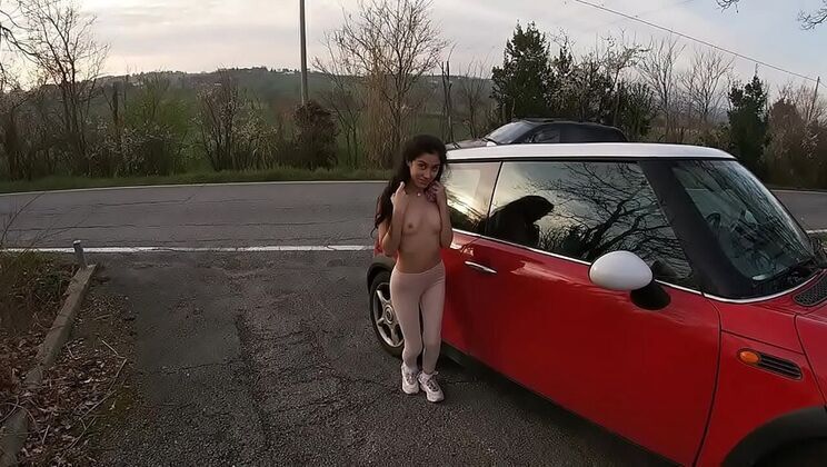 Risky Outdoor Threesome with Italian Teens Melody, Shane Public During Quarantine!