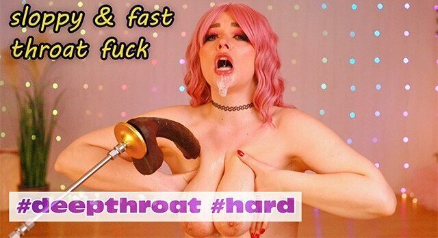 Throat fuck with sloppy hard