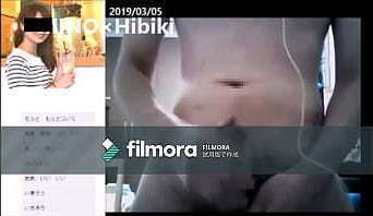 SNSでバーチャルセックス　20190305ひび　天井に向かって噴出する白濁液