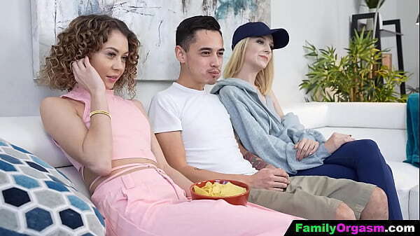 FamilyOrgasm Sinful Girl Strokes Sister'_s Boyfriend'_s Orgasm