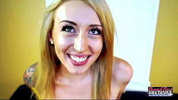 Slim Blonde Coed Olyssia Gets Tight Fucked First Time!