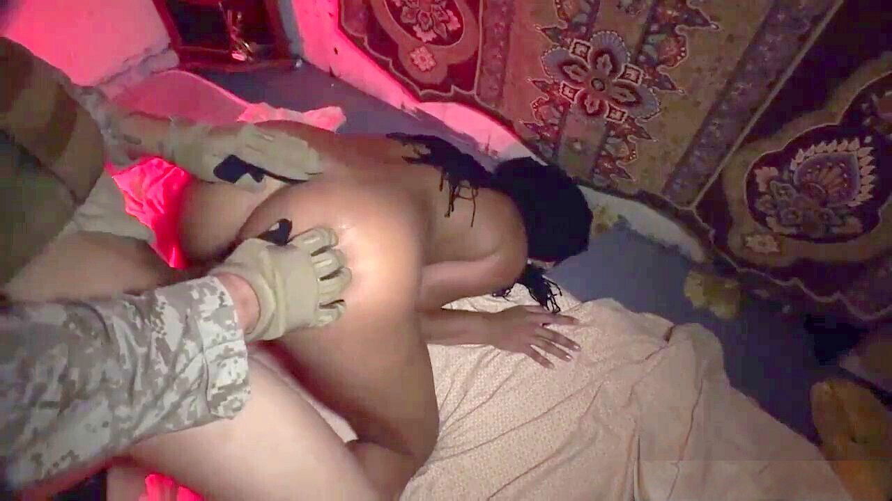 Hardcore military action with soldier uniform