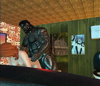 huge black muscle bull fucks redhead