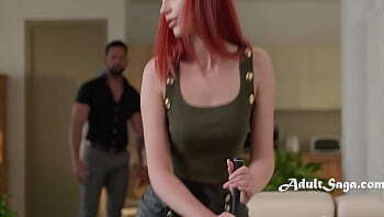 Redhead Petite Teen Intern Accommodates Both Bosses Body Same Time