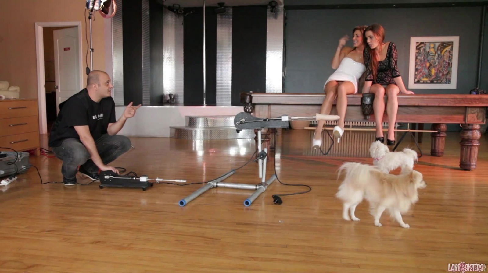 Realistic vibrator action with natural star Roxy Lane Shana Lane.