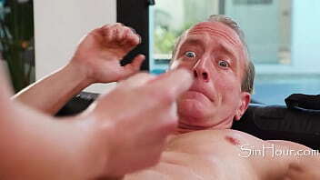 Massage Student Tries Special Massage step Clarke Kent, River Lynn