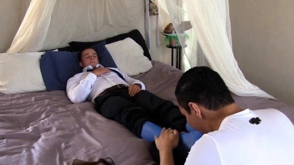 Strokes Boner While Foot Being Sucked