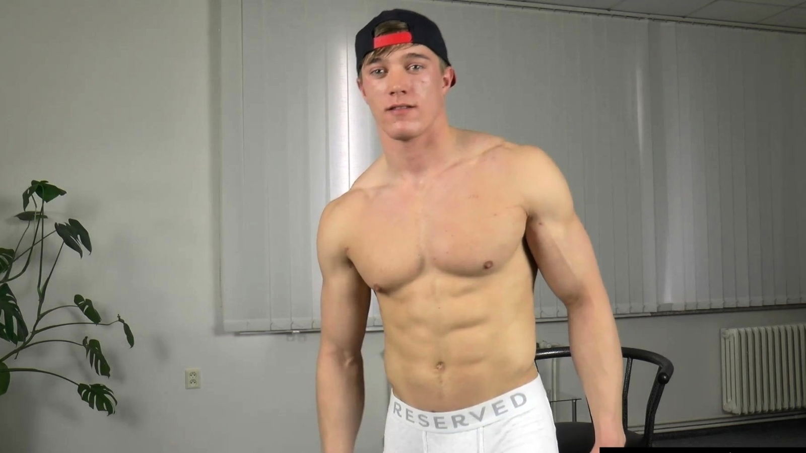 Handsome twink Larry McCormick flex