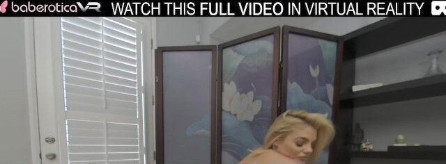 Solo mature blonde with masturbates front front door