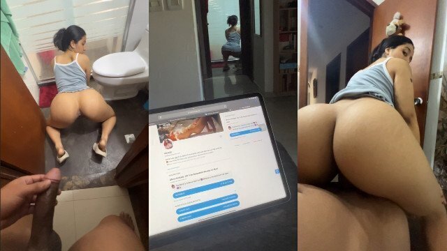 Latina with buttocks🔥 seduces stepson falls into overwhelming desire