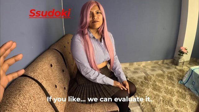 Chica pelo rosado alquilar cuarto pero terminó alquilando cuerpo, encanto