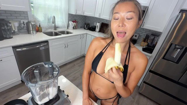 asian milf instruction eating video OnlyFans Appleliu-76