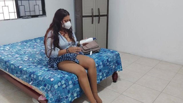 schoolgirl touching herself very