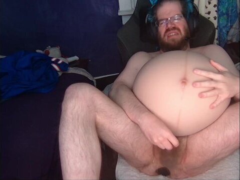 massively pregnant pushing huge inflated plug with painful contractions