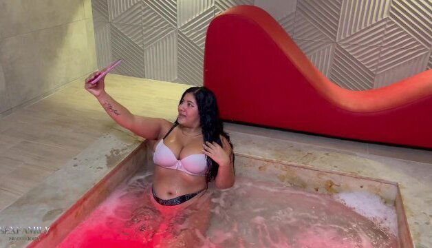 beautiful Indian stepsister takes shower luxurious jacuzzi fuck hard