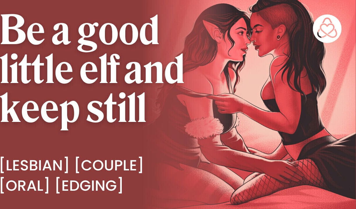 Lesbian couple double dildo orgasm cosplay lingerie fantasy ASMR pussy licking