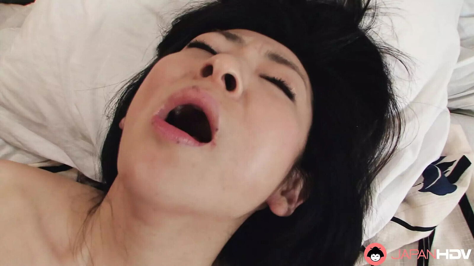 Japanese brunette Milf Emiko Koike blows husband's hard uncensored.