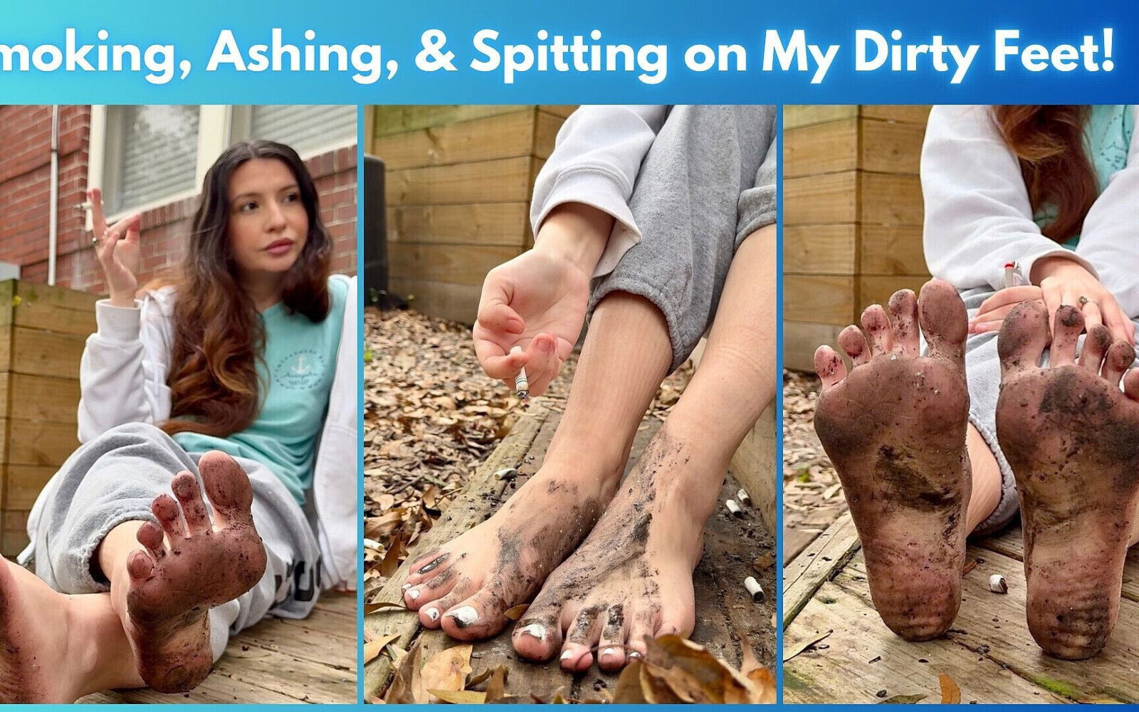 Dirty Feet Smoking Tease: Spitting Ashing Pretty Feet