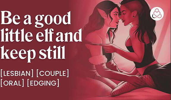 Lesbian couple double dildo orgasm cosplay lingerie fantasy ASMR pussy licking