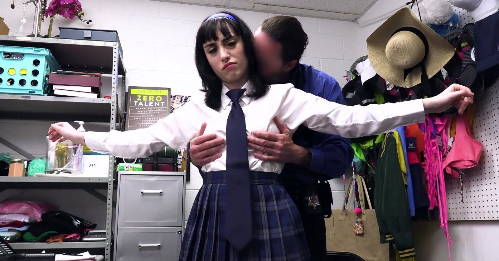 Starr tattooed beauty gives great blow jobs gets fucked office.