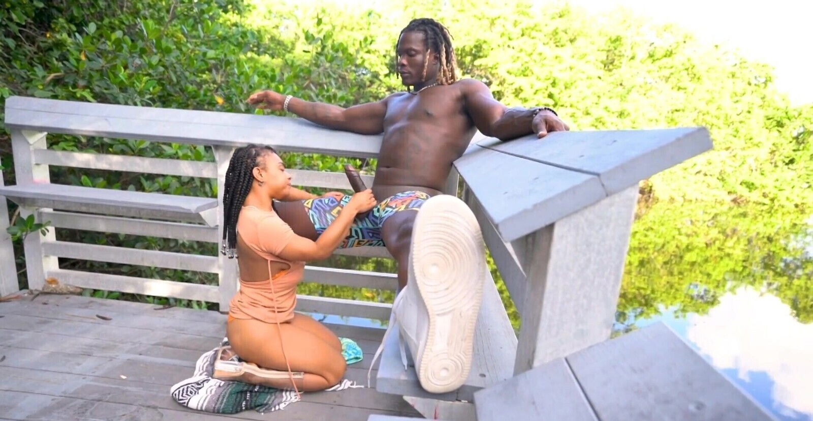 Outdoor fucking doggy style position with sexy Persia