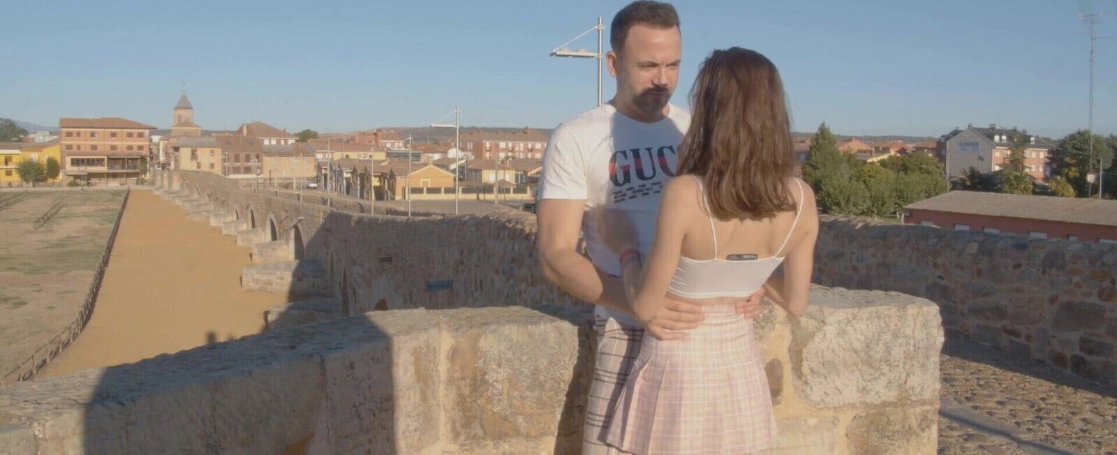 Kity with natural boobs having first time