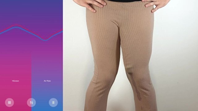 Massive hands free cumshot pants