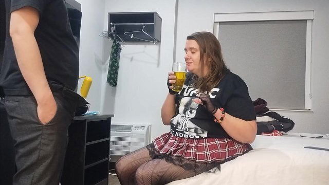 Layla love drinks piss first time