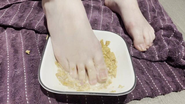 Foot Cereal Made Just Cinnamon Toast Crunch, Served with Feet