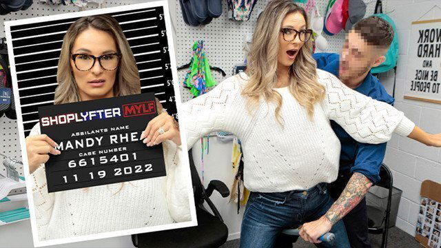 Stepmom Mandy Rhea Caught Stealing Stepson Officer Fucked Backroom Shoplyfter