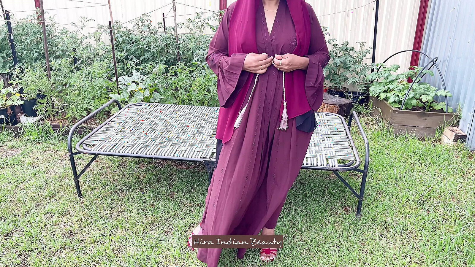 Thick Hijab Wife having Erotic Massage Sensual Softcore Outdoor